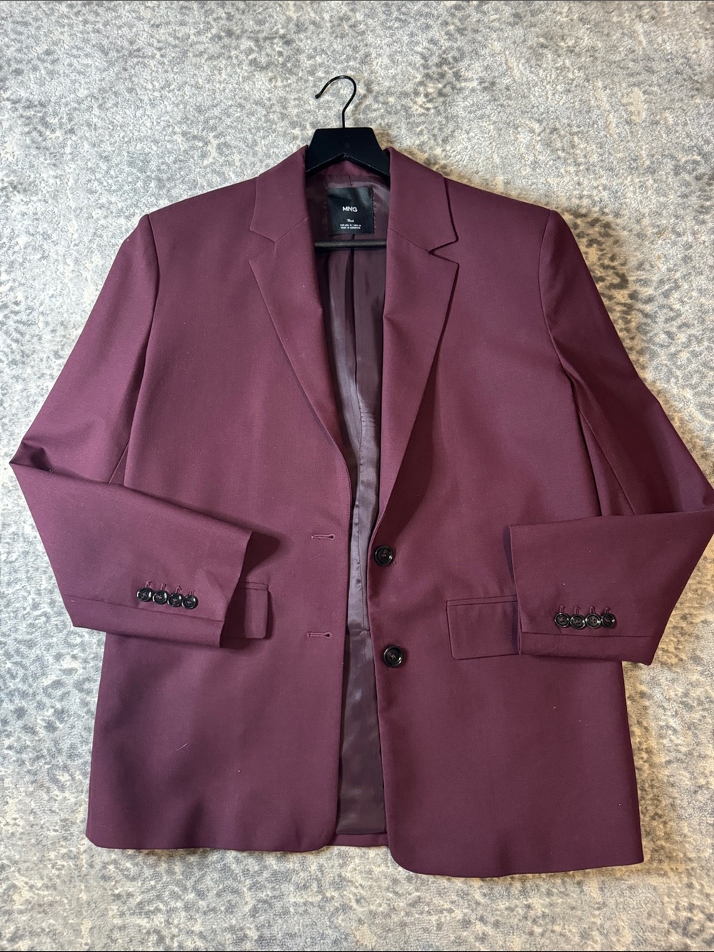 Mango Women's Blazer in Burgundy